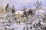 Camille Pissarro Snow housing oil painting on canvas